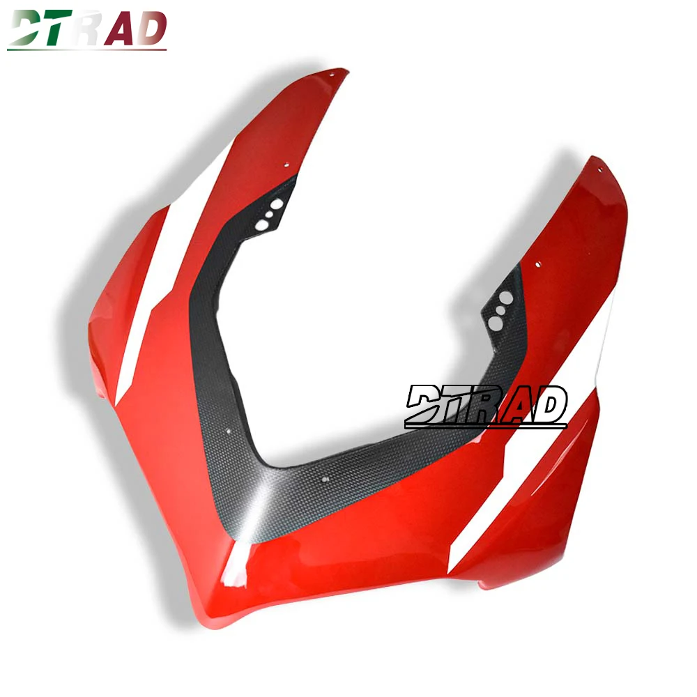 For DUCATI Panigale V4 V4S V4R 2020-2023 2024 100% Carbon Fiber Front Fairing Cowl Head Nose Hood Cover Motorcycle Modified Part