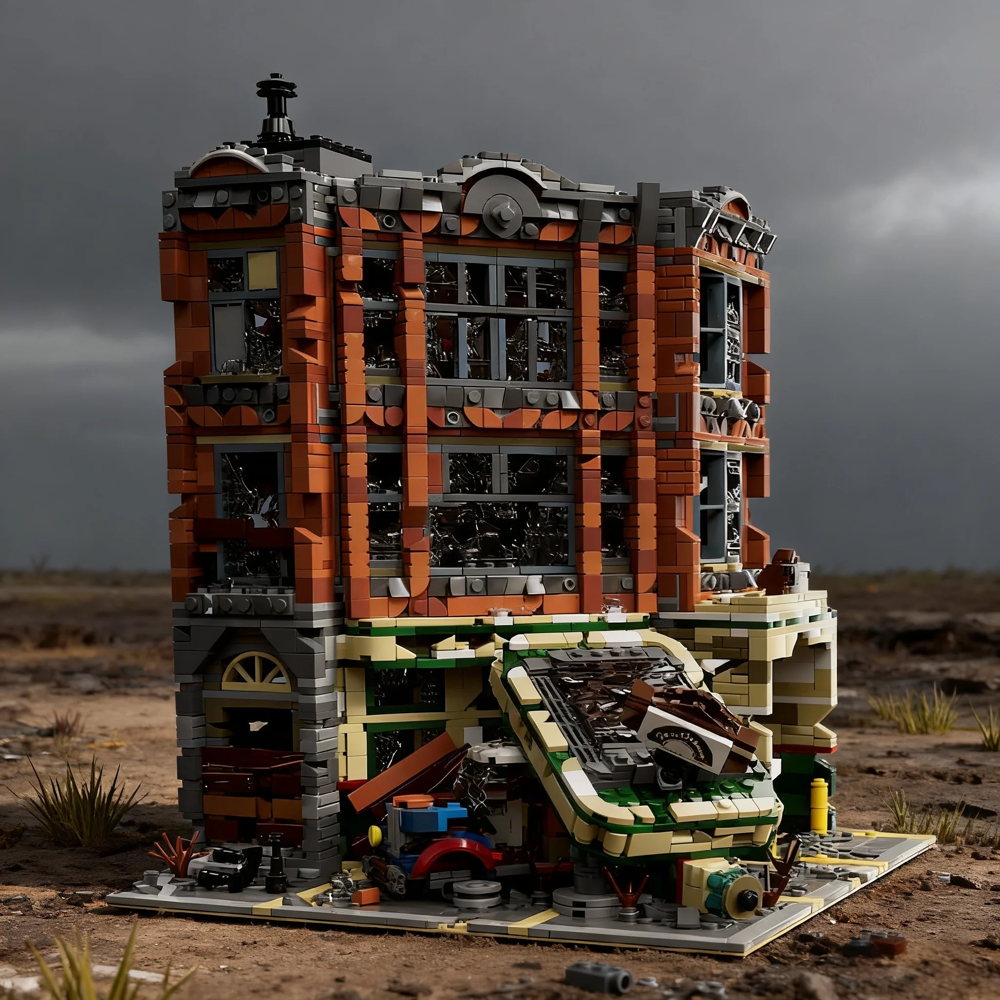 3325PCS MOC Doomsday Garage Casa Edifici Blocchi Ruine Architettura Modello modulare Mattoni Assemblaggio fai da te Giocattoli Regalo per bambini adulti