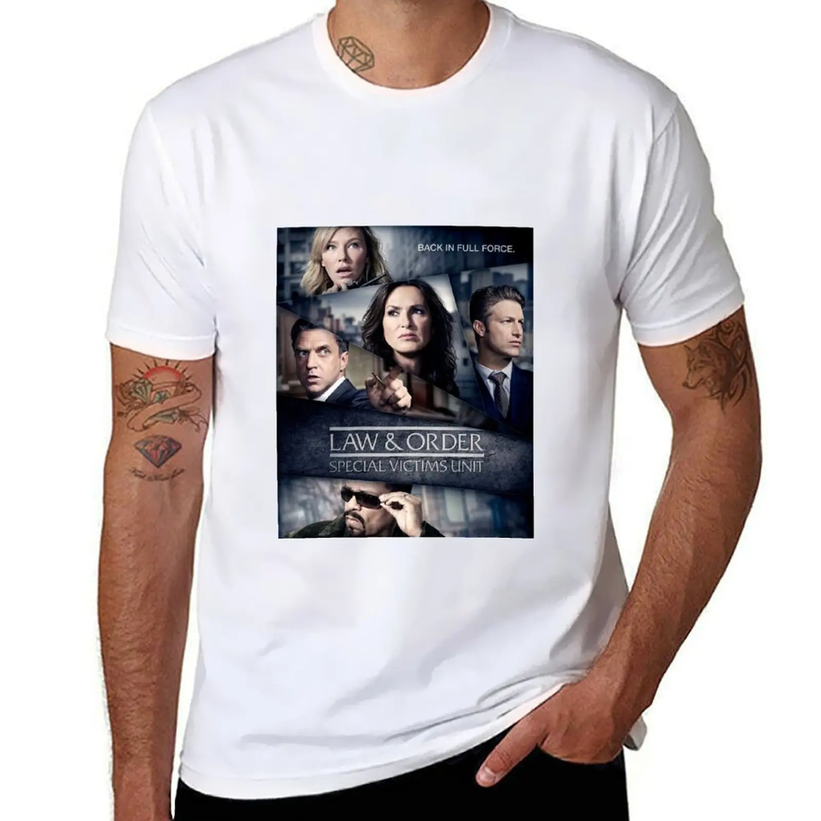 

SVU Back in Full Force T-Shirt man t shirt cotton high quality man t shirts for men T-Shirt