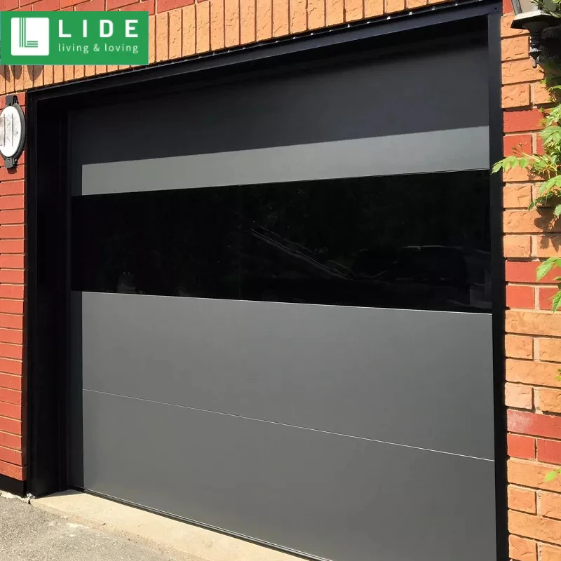 Top Window Contemporary Flush Garage Door Australia Frameless Garage Door