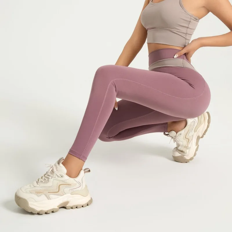 High Waist Sports Leggings Women Solid Color Soft Yoga Pants Close Fit Breathable Gym Tights Summer  Female Running Yoga Pants
