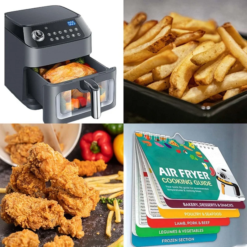 Air Fryer Recipe Book,Air Fryer Cooking Guide,Magnetic Air Fryer Recipe Book Schedule,Air Fryer Recipes Spare Parts