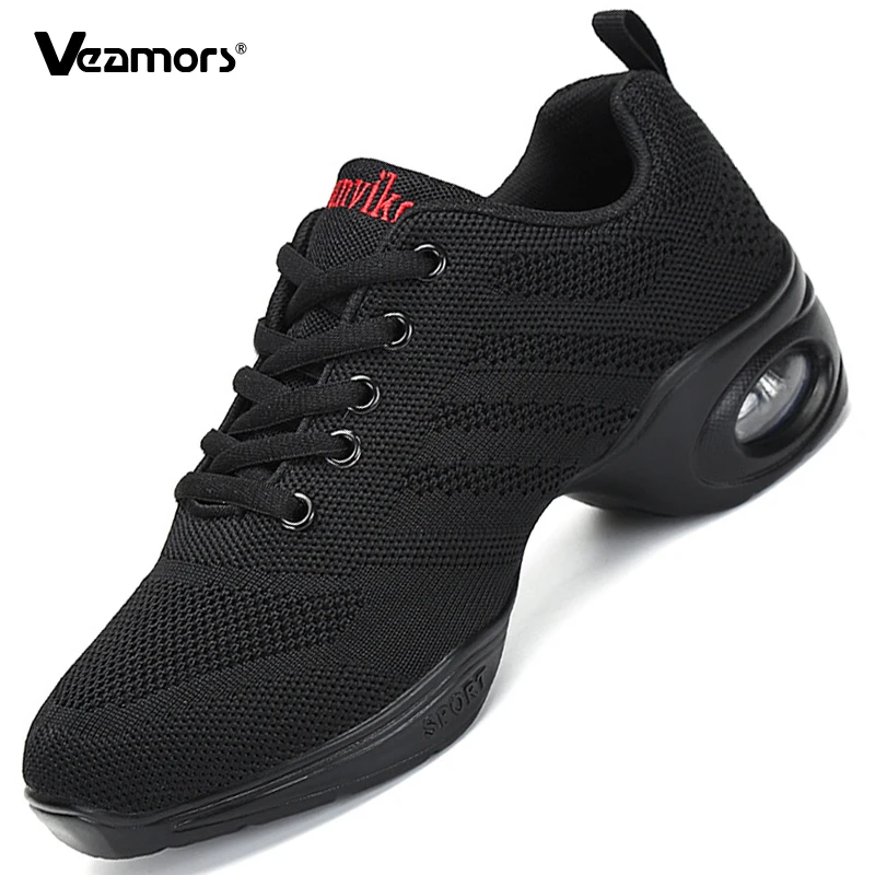 

Женские дышащие легкие танцевальные кроссовки для джаза и модерна с мягкой подошвой, спортивные, модные, повседневные