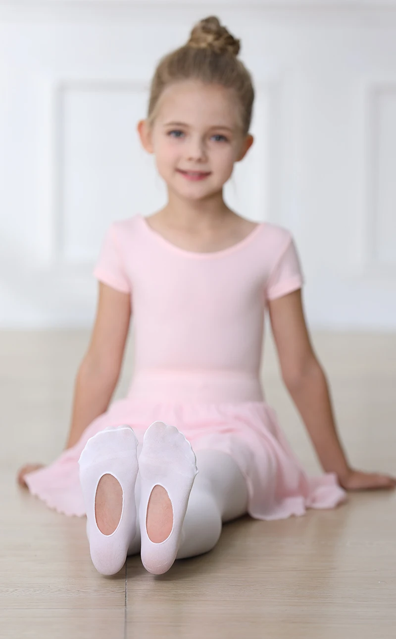 Ballettstrumpfhosen für Damen und Mädchen, weiche, nahtlose Tanzstrumpfhosen mit Loch, für Babys und Kinder, Frühling und Herbst – Detail 2