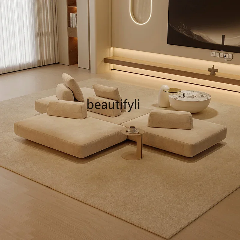A139 Double-Sided Modular Sofa Wabi-Sabi Cream Style Modern Living Room Creative Movable Freely Combined