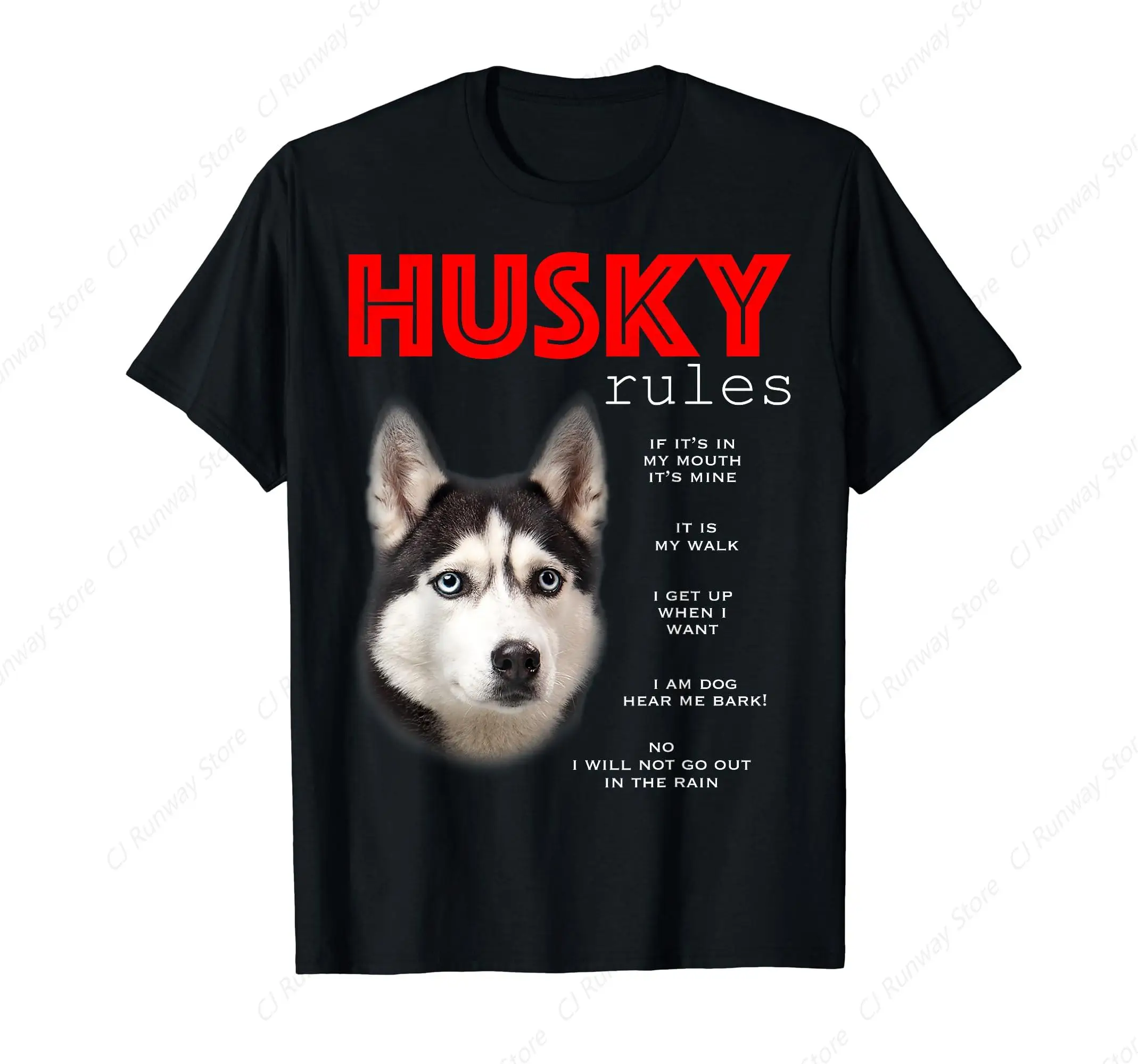 

Funny rules for the owner of a Siberian Husky T-Shirt Ropa Hombre Roupas Masculinas Camisetas