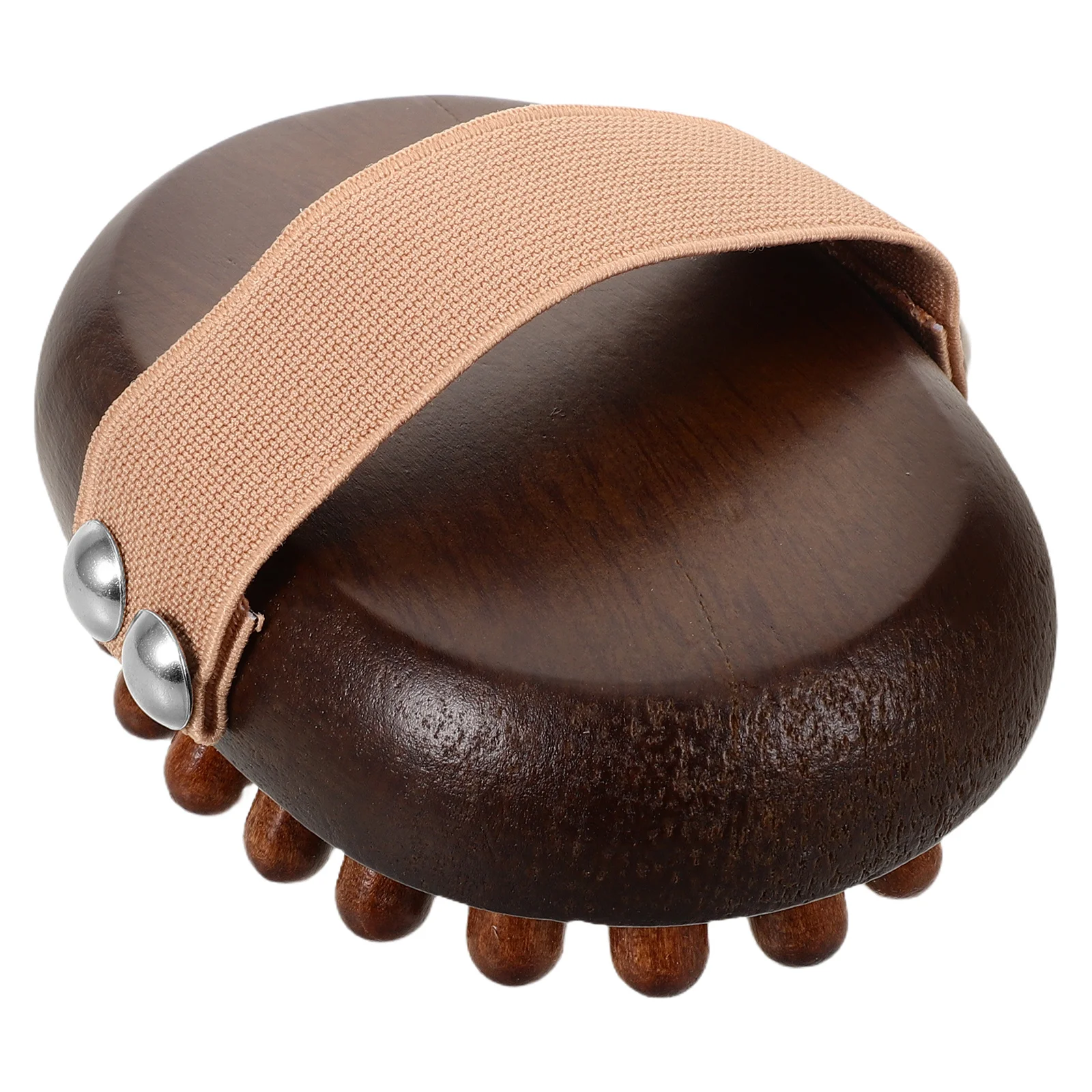 

Handheld Meridian Massage Brush Wood Metal Polyester Ergonomic Design for Body Leg Scalp Relaxation Acupoint Massage Tool