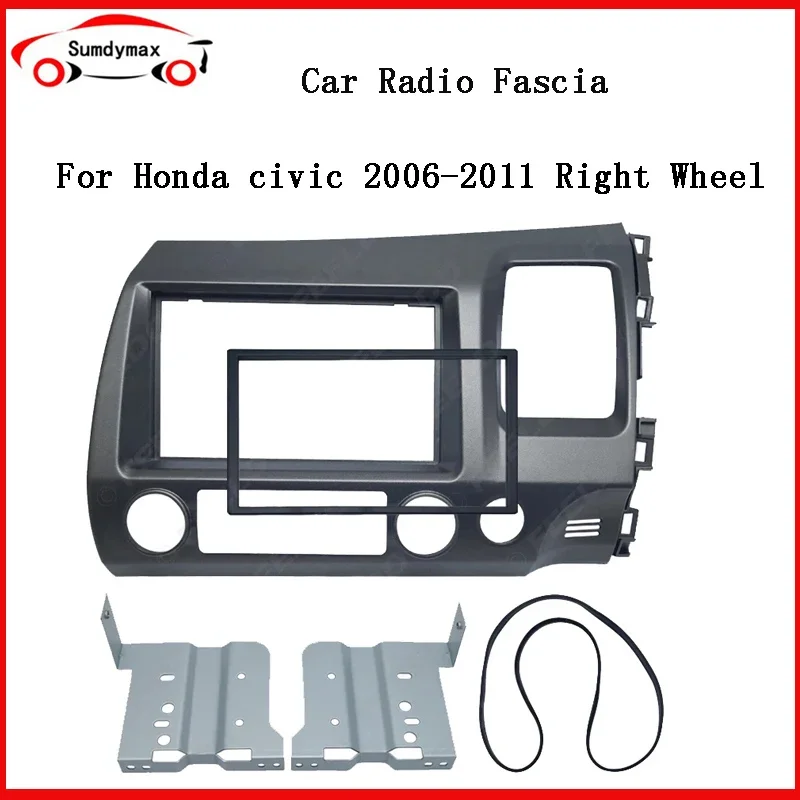 

2 Din автомобильный радиоприемник, лицевая рамка для Honda Civic 2006-2011, RHD автомобильный DVD-плеер, монтажная панель, комплект рамки