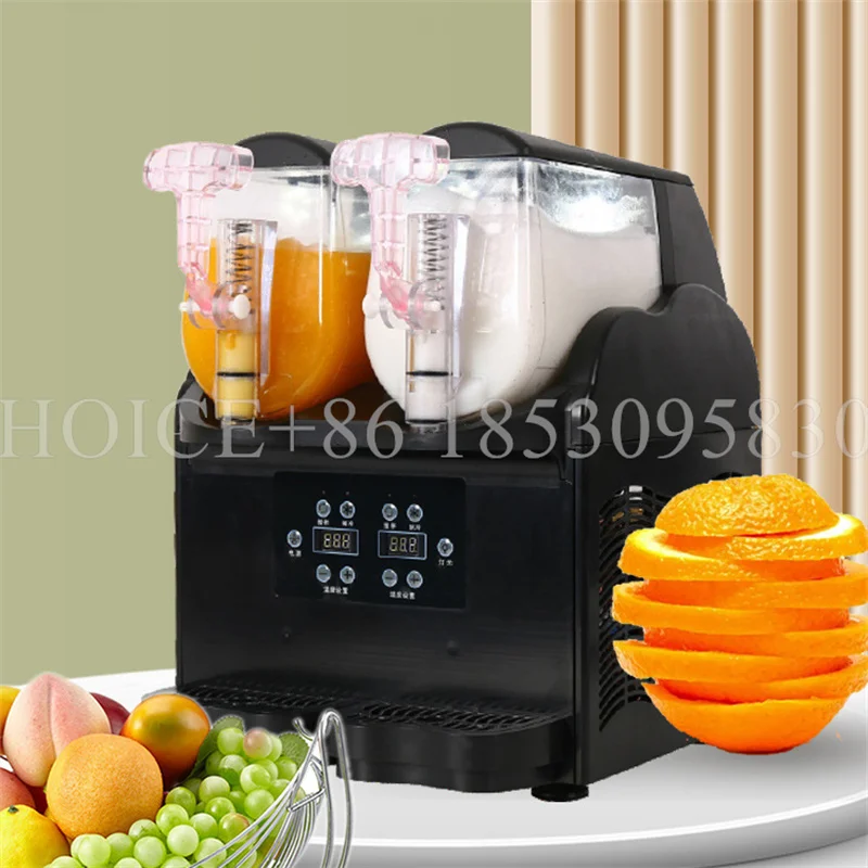 Double Tank 3L Commercial Home Slush Maker Cold Drink Slushie Machine Frozen Ice Slushy Snow Slusher Melting Granita Chiller