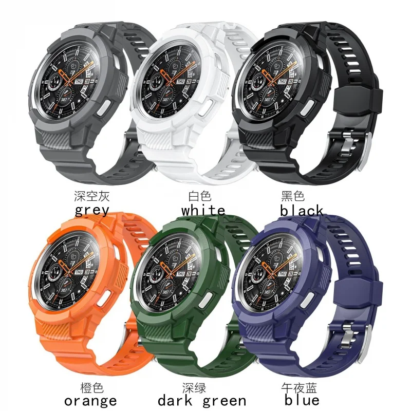 

For Galaxy watch4 classic strap sports solid color integrated buckle wristband 42MM/46MM