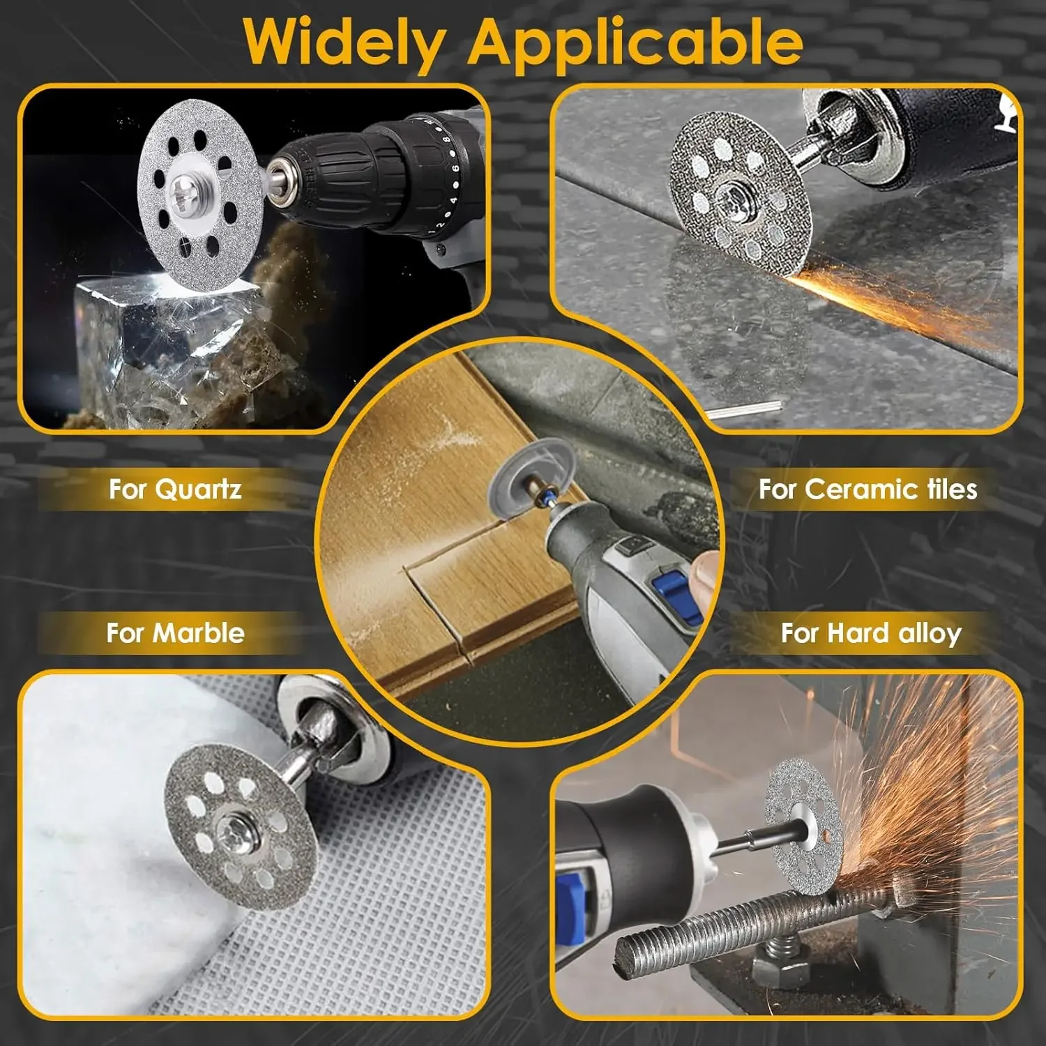 Mini Sharp With Hole Diamond Cut Off Rotary Tool Cutting Disc Disks DIY Tools Accessories For Dremel 2Pcs Rod