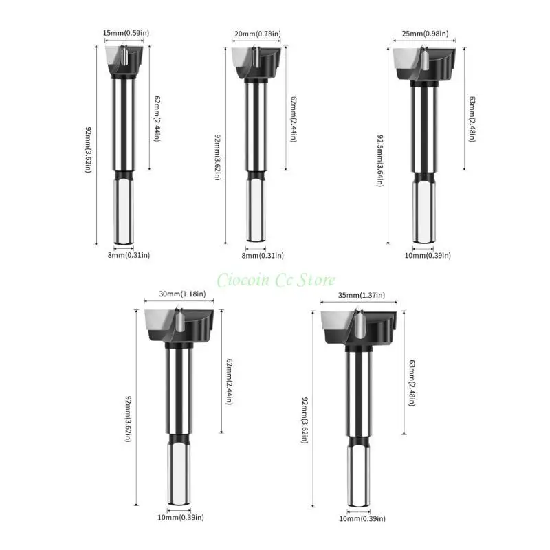 X90F 5PIECES FORSTNERS PRICKNING STROGHTRAING PROFERTION