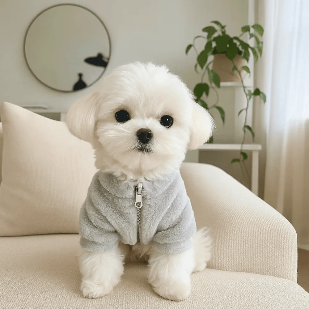 Ins Style Rabbit Fur Dog Warm Coat Thickened Soft Winter Dog Clothes Comfortable Pet Plush Jackets Outdoor