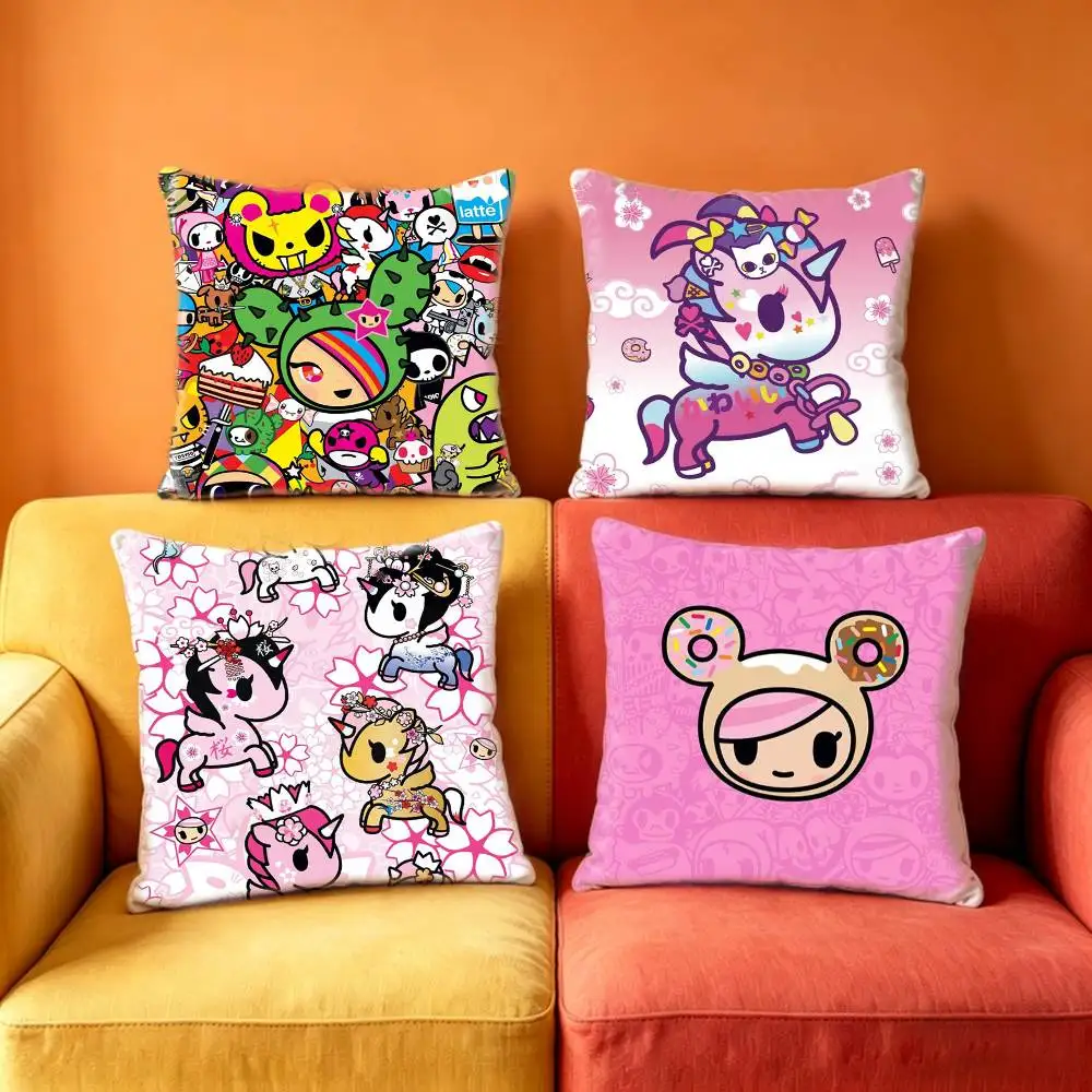 T-Tokidoki-S  Pillow Case Sofa Living Room for Bedroom car Headboard Backrest Cushion Square Cushion Nap Time