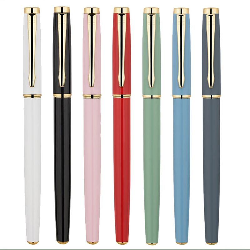 Multi Color High-End Business Gel Pen Gepersonaliseerde Aangepaste Logo Carving Naam School Benodigdheden Leraar Geschenken Metalen Handtekening Pennen