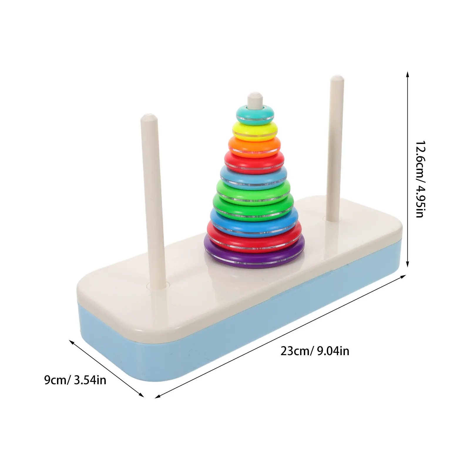 Hanoi Tower Puzzle for Toddlers – Montessori Stacking, Color Sorting & Balance Learning Toy