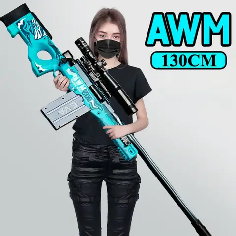 Awm Soft Bullet Pistola giocattolo caricata manualmente può essere fiorito da combattimento Fucile da cecchino Giochi all'aperto Combattimento CS per adulti Ragazzi Regalo