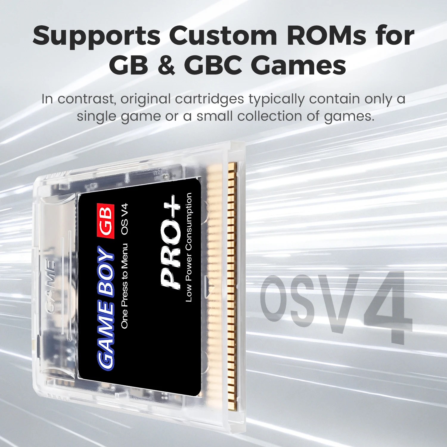 EDGB 2000 in 1 GBC Game Card OS V4 with 4G TF Card Flashcard for Game Boy Color GB GBA SP Support One Key Return Function
