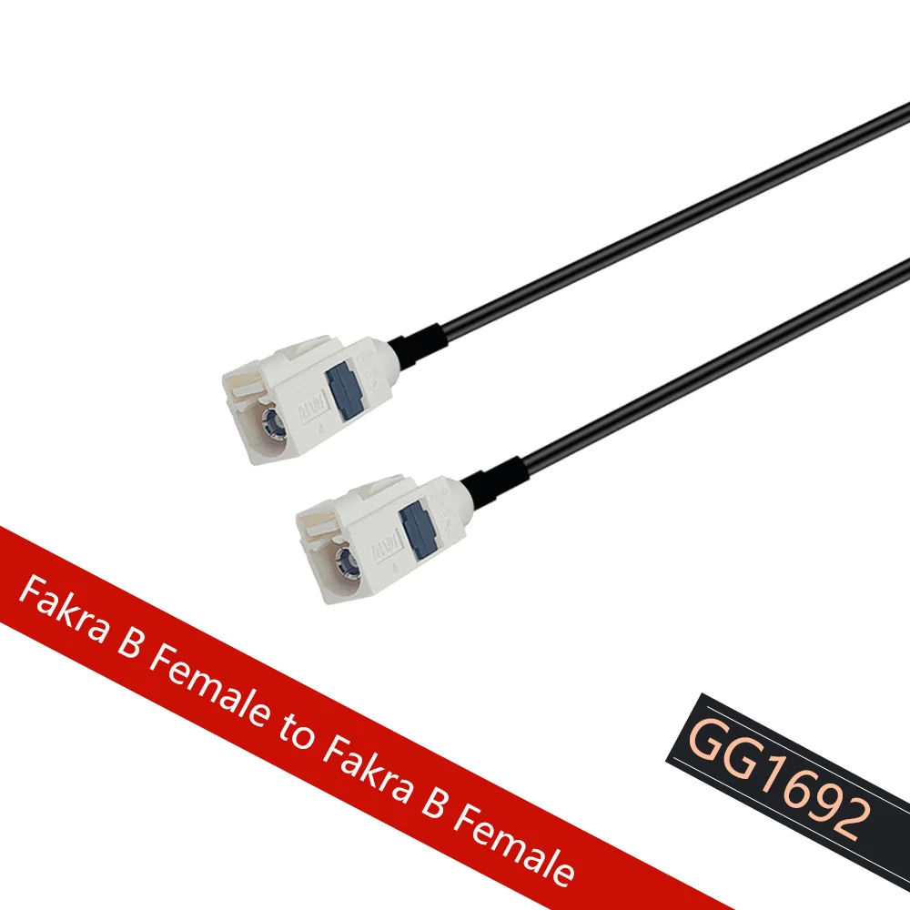 1PC bianco Fakra B Jack a Jack femmina a femmina RG174 cavo di prolunga adattatore Antenna Radio GPS cavo coassiale RF