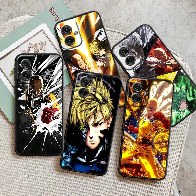 

One Anime Punch Man S-Saitama Phone Case For Motorola G85 Edge 50 G24 G35 G14 G04 40 G72 G34 G31 G Stylus G54 G13 G32 5G Black