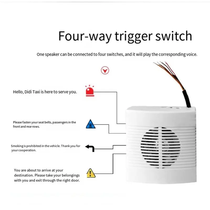 N82R Multipletrigger Sound Lautsprecher Für Lkw Auto Reverse Horn Sprachaufforderung Lautsprecher Sound Lautsprecher