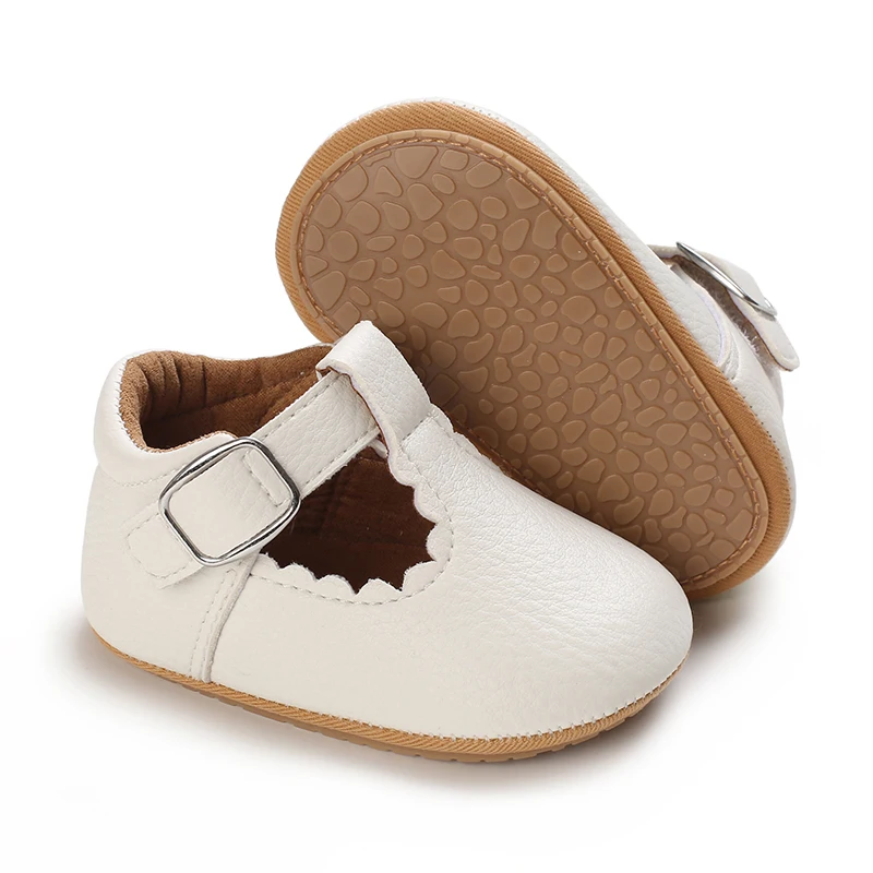Lente en herfst babyprinsesschoenen Wandelschoenen met zachte zolen voor kinderen Enkele schoenen voor meisjes Veelzijdige leren babyschoenen