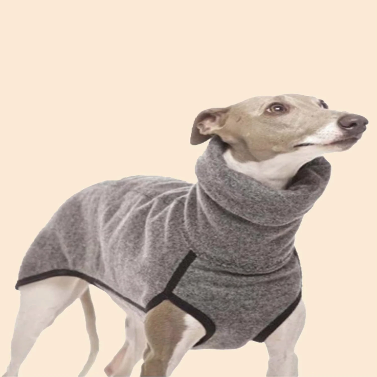 Greyhound Clothes, Dog Winter Coat Pajamas Onesies Turtleneck Stretch Greyhound Apparel Pet Clothes Coat Outfit  Medium, Lar