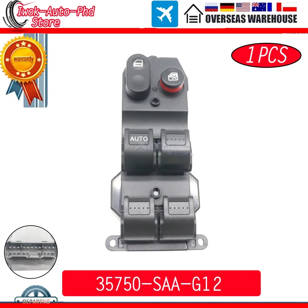 

New Car Power Window Switch Master Switches For Honda Jazz City 2003-2008 35756-SAA-406 35750SAAG12 35750-SAA-G12