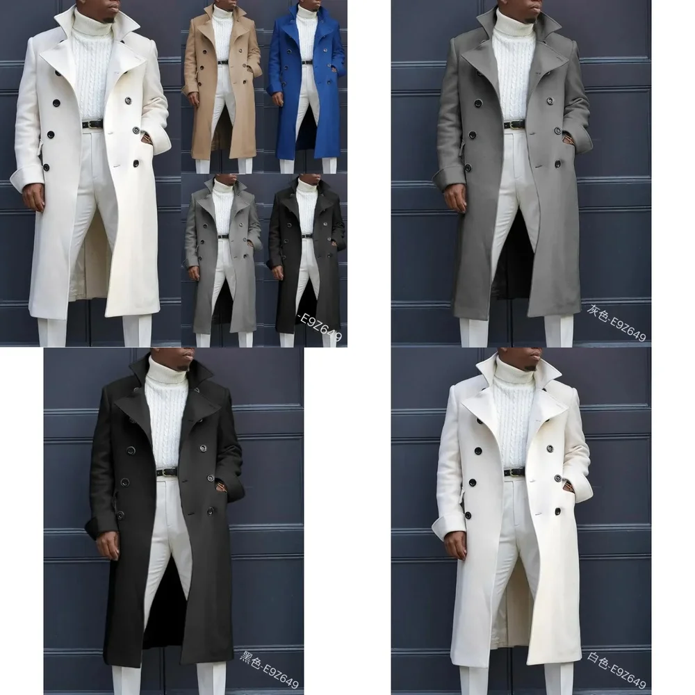 

Men's Windproof Trench Coat Casual Mid-Length Fashion Jacket Comfortable Daily Wear