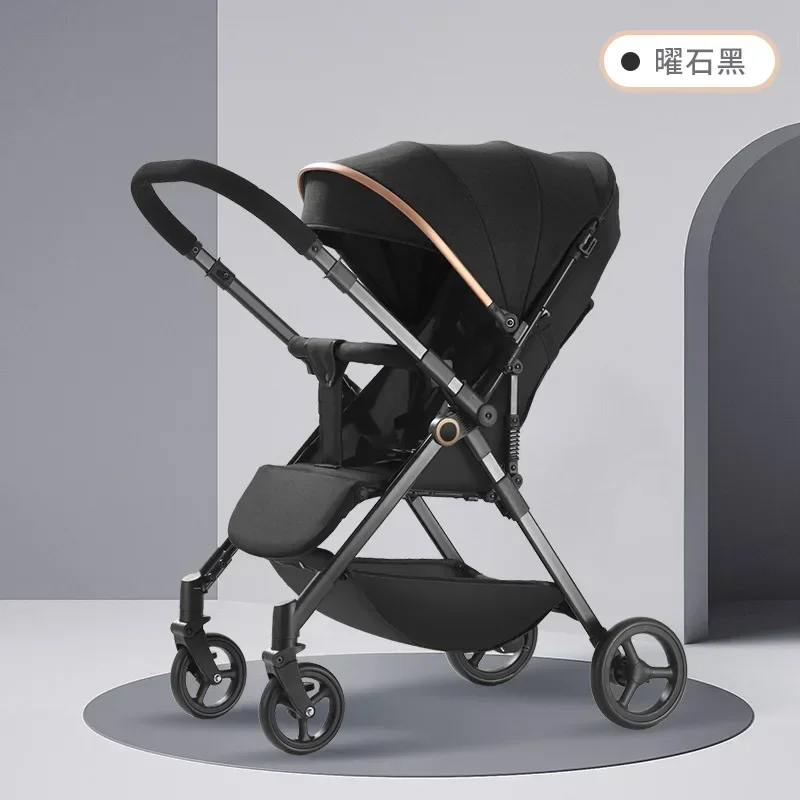 

Can Sit and Lie Down Two-way Ultra-light Portable Folding High Landscape Four-wheeled Shock Absorber Baby Stroller