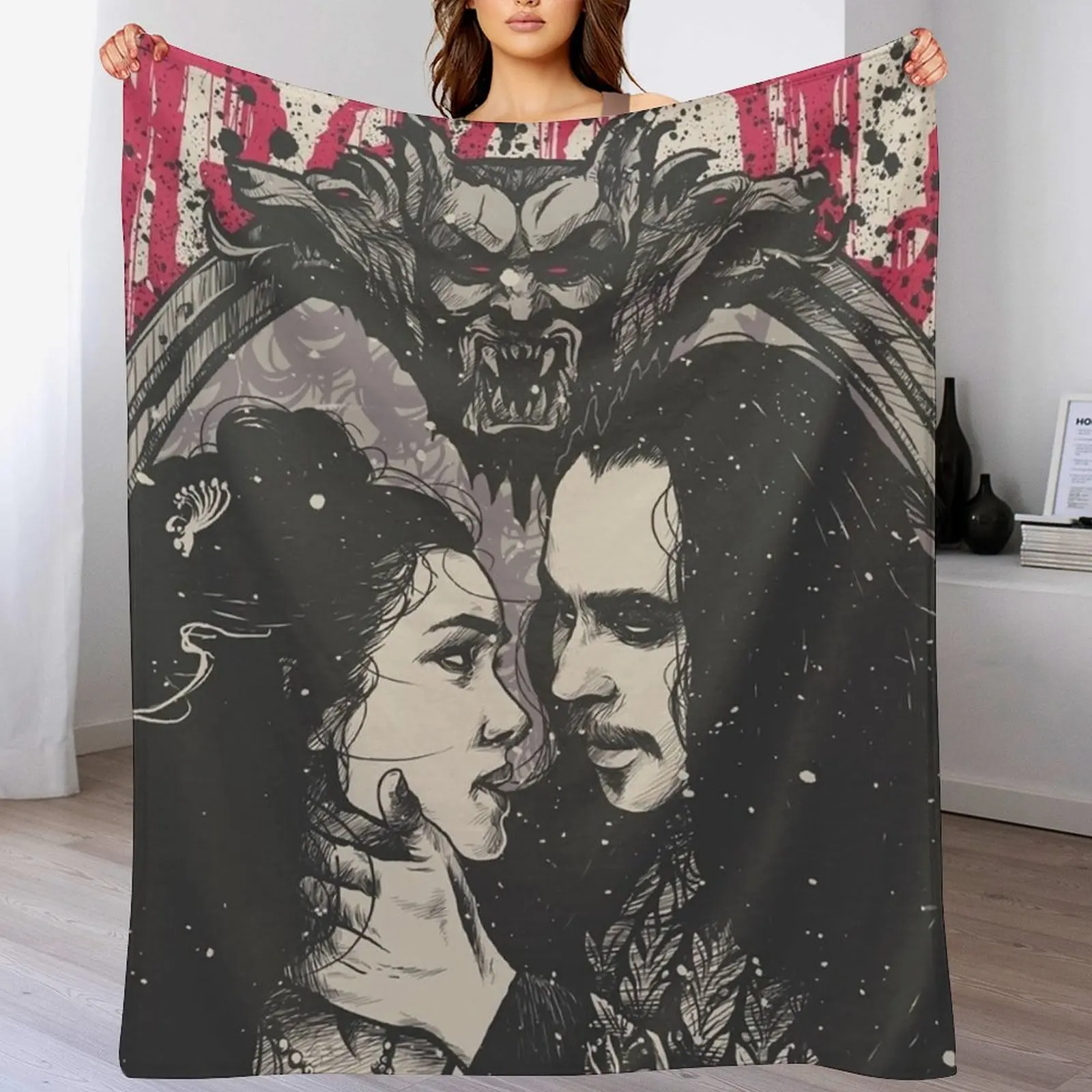 

Bram Stoker's Dracula Love Throw Blanket Soft Bedroom Blanket for Night Sleeping
