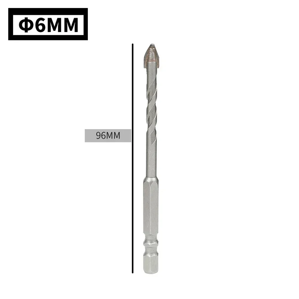 Hexagonal Shank Drill Bit Drill Bit Ceramic Tile Bit 8mm High Hardness Cemented Carbide Sliver Wear Resistance