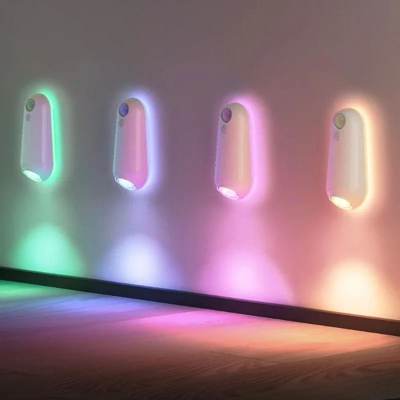 Toilet Night Light Smart Motion Sensor RGB 7 Color Changing LED Lamp for Bathroom Commode Washroom Home Indoor Bathroom Decor