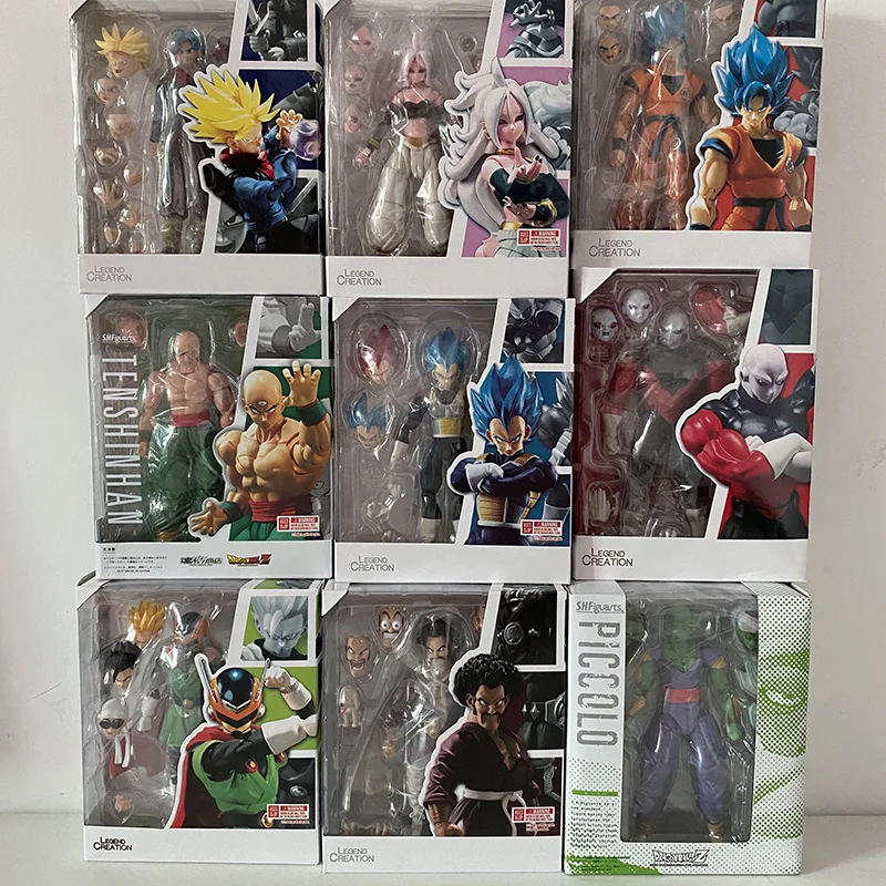 Dragon Ball Figure SHFiguarts Majin Buu Broly Piccolo Tenshinhan Master Roshi Jiren Android Super Saiyan Son Goku Action Figures