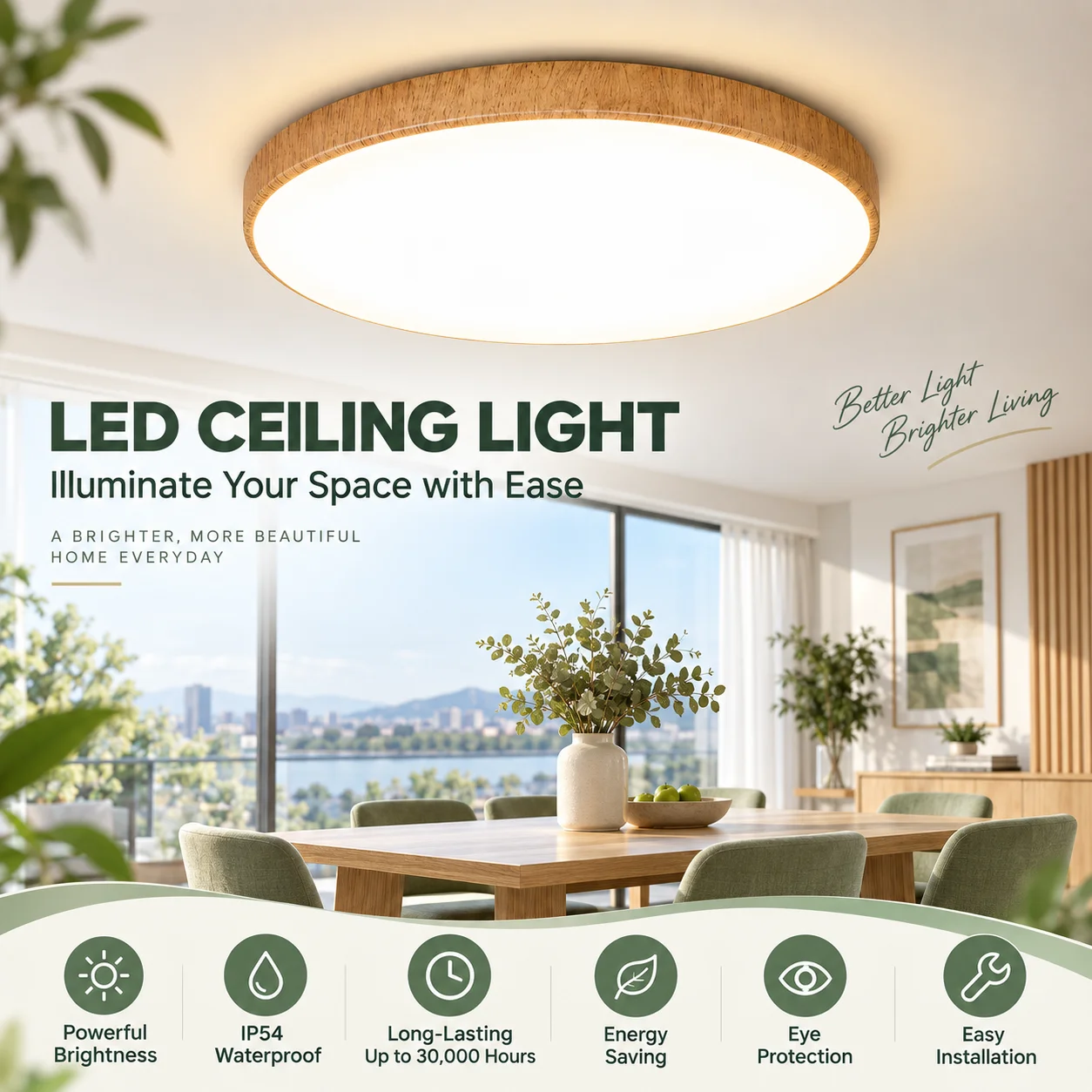 Modern Ceiling Lamp 220V Dustproof Led  Ultra-thin Ceiling Chandelier for Indoor Living Room Bedroom Decorative Ceiling Light