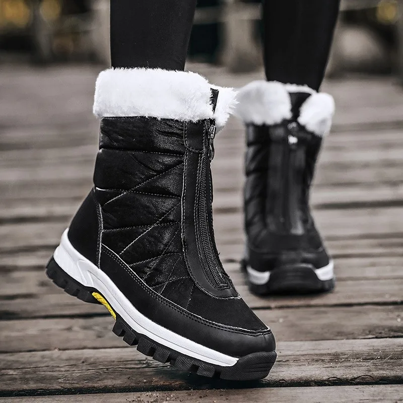 Boots Woman 2025 Trend Snow Soft Woman Shoes Platform Ladies Shoes Flat Ankle Boots Keep Warm Botas Mujer Winter Boots Women