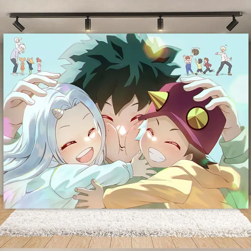 My Hero Academia festa di compleanno sfondo decorazione forniture sfondo Banner ragazzo regalo Baby Shower Home Studio fotografia Prop