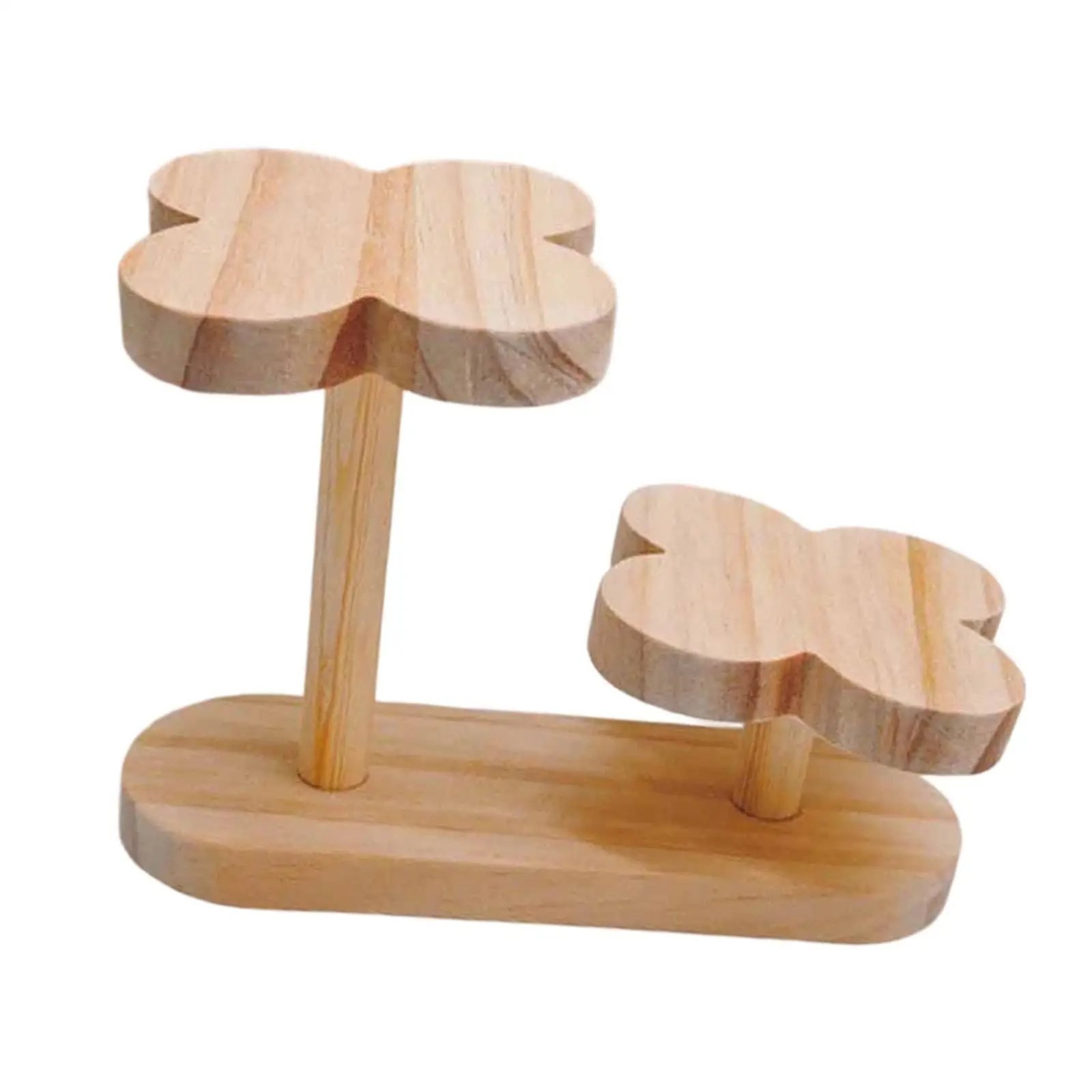 Mini Plant Stand Rustic Multipurpose Wooden Display Risers Display Stand Plant Shelf for Perfume Mini Figurines Collectibles