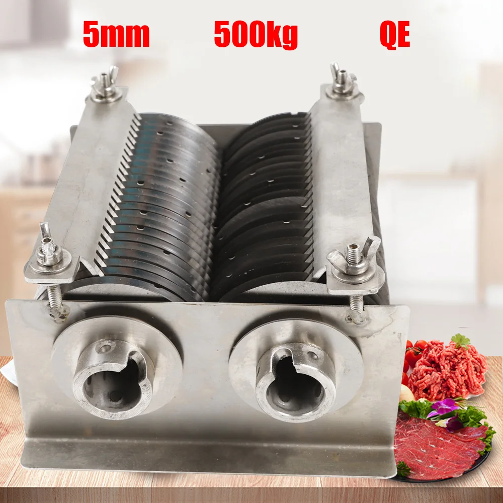 Meat Cutting Machine Stainless Steel Meat Slicer with 1 Set Blade Meat Cutter Meat Grinder Mincing Machine for QE Model 500KG