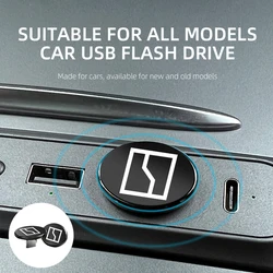 For Zeekr Mini Car USB Portable Type-C Flash Drive Memory Stick Pendrive 001 009 2022 2023 2024 X EV 2021-2023 Krypton