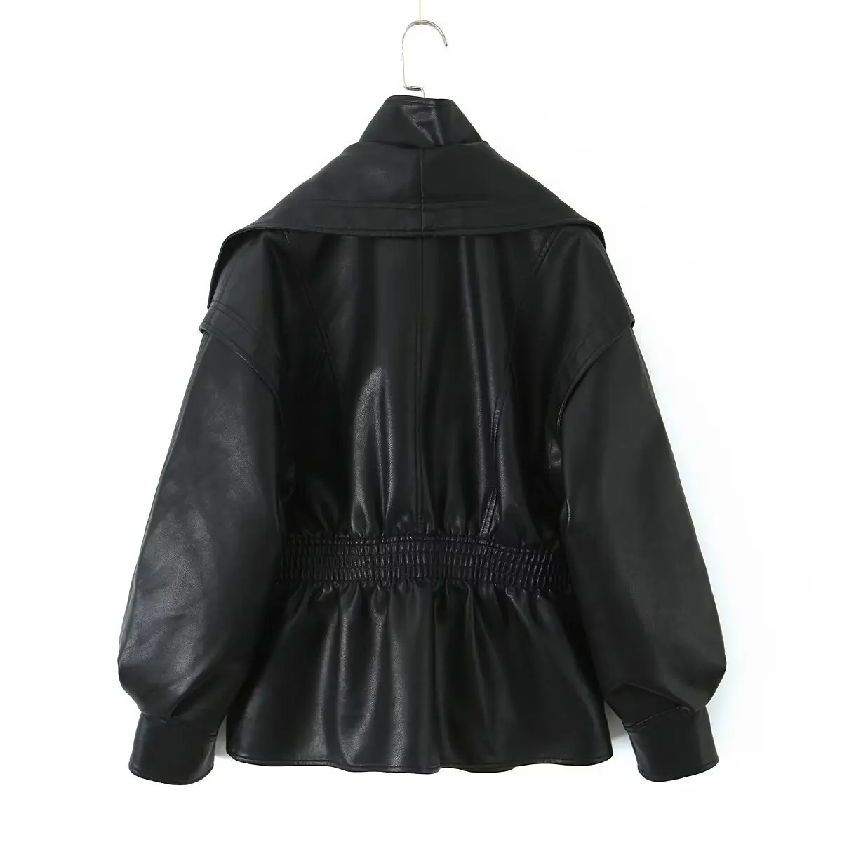 Damska stylowa skórzana kurtka z podkreśloną talią Jesień 2025 Moda Wysokiej klasy Design Cool Elegancki Trendy