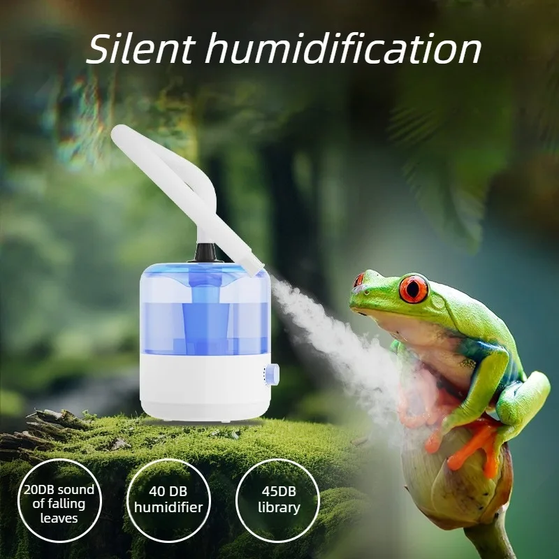Reptile Fogger Large Capacity Silent Plant Humidifier Adjustable Reptile Nebulizer with Tube Reptiles Humidification Supplies