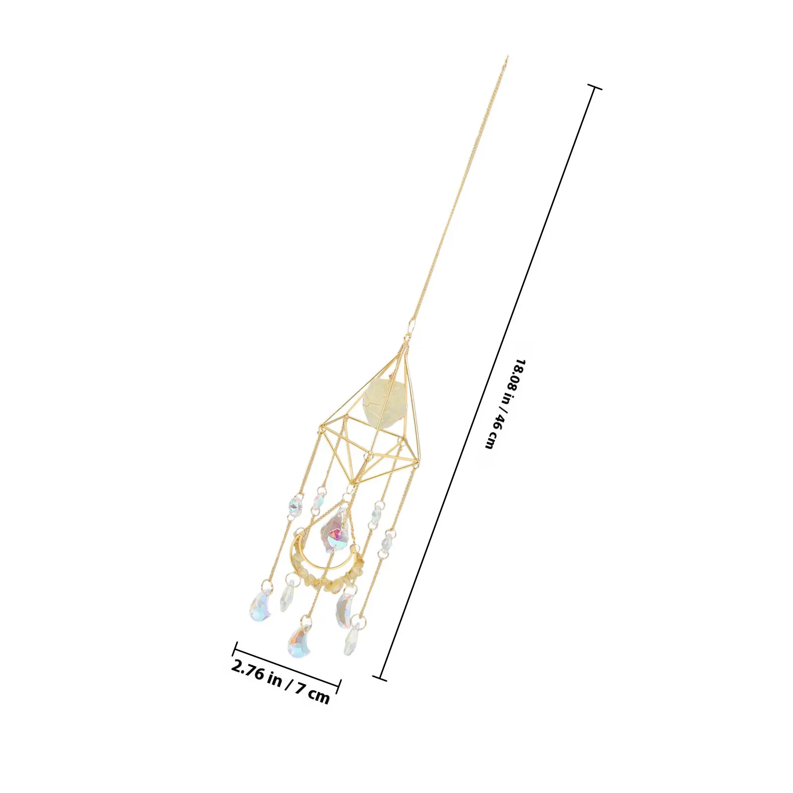 Handcrafted Crystal Sun Catcher Wind Chime Hanging Decoration Sunlight Refracting Prism Light Effects for Windows Garden Home