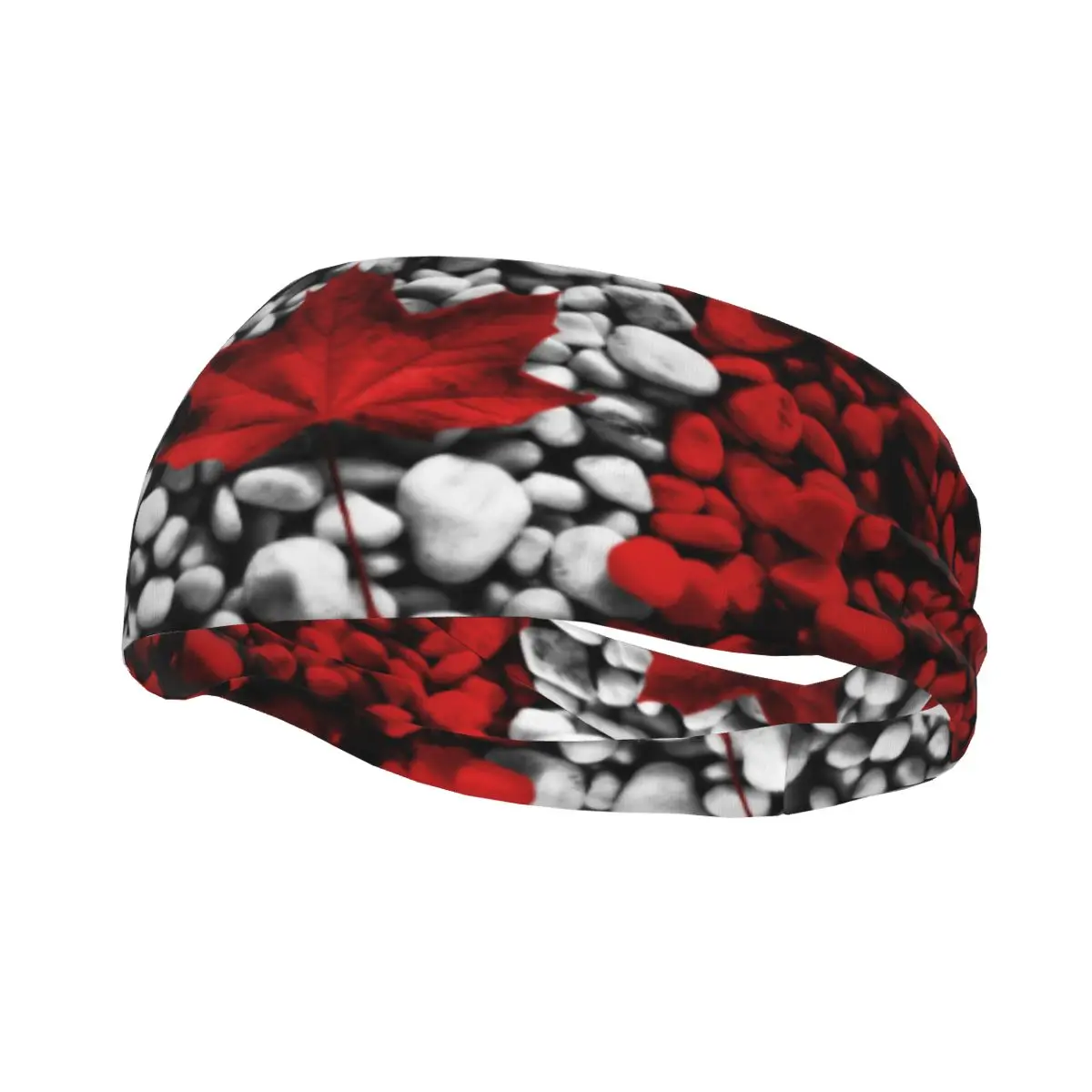 

Sports Headband Canada Flag Of Stone Style Running Fitness Sweatband Absorbent Cycling Jog Hair Bandage