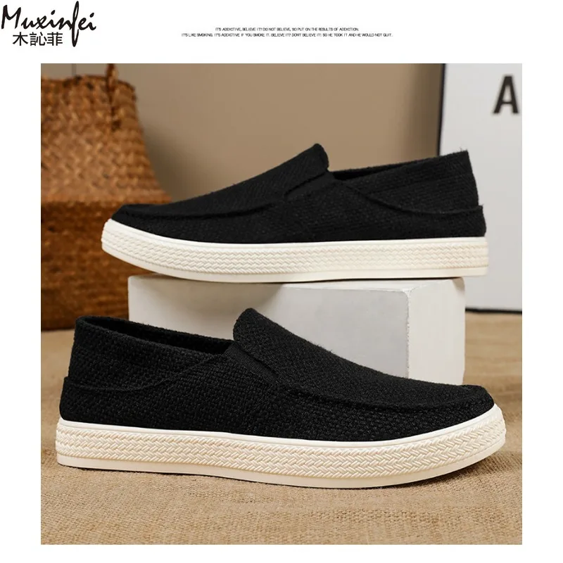 

Men's Summer Casual Shoes Mesh Casual Sports Shoes Breathable Flat Bottom Soft Sole Fabric Comfortable Men's Shoes on Sale