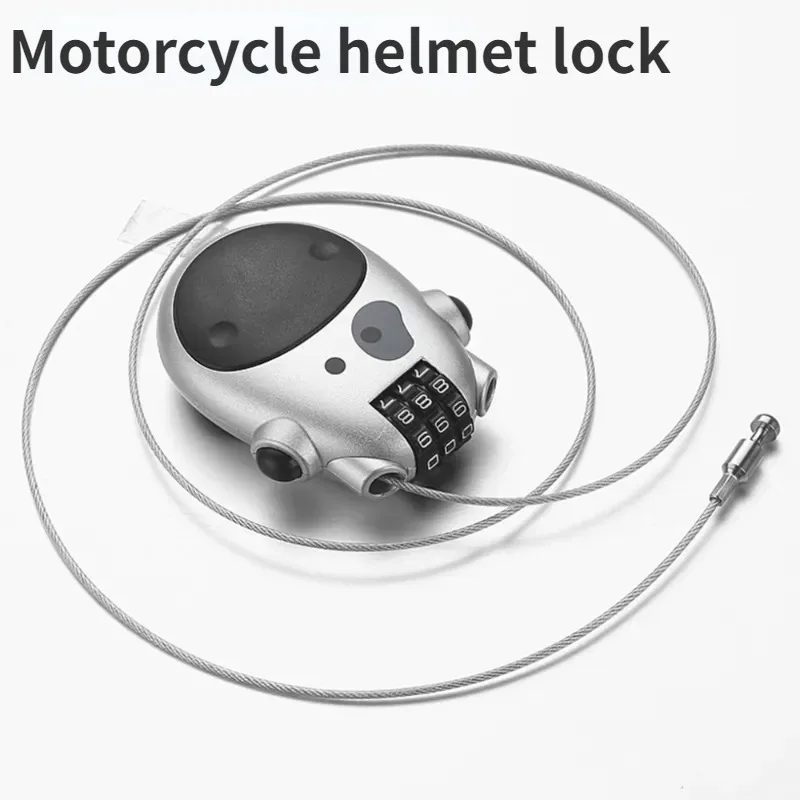 Motorcycle helmet lock password code lock telescopic steel cable combination padlock anti-theft password wheel lock accessories