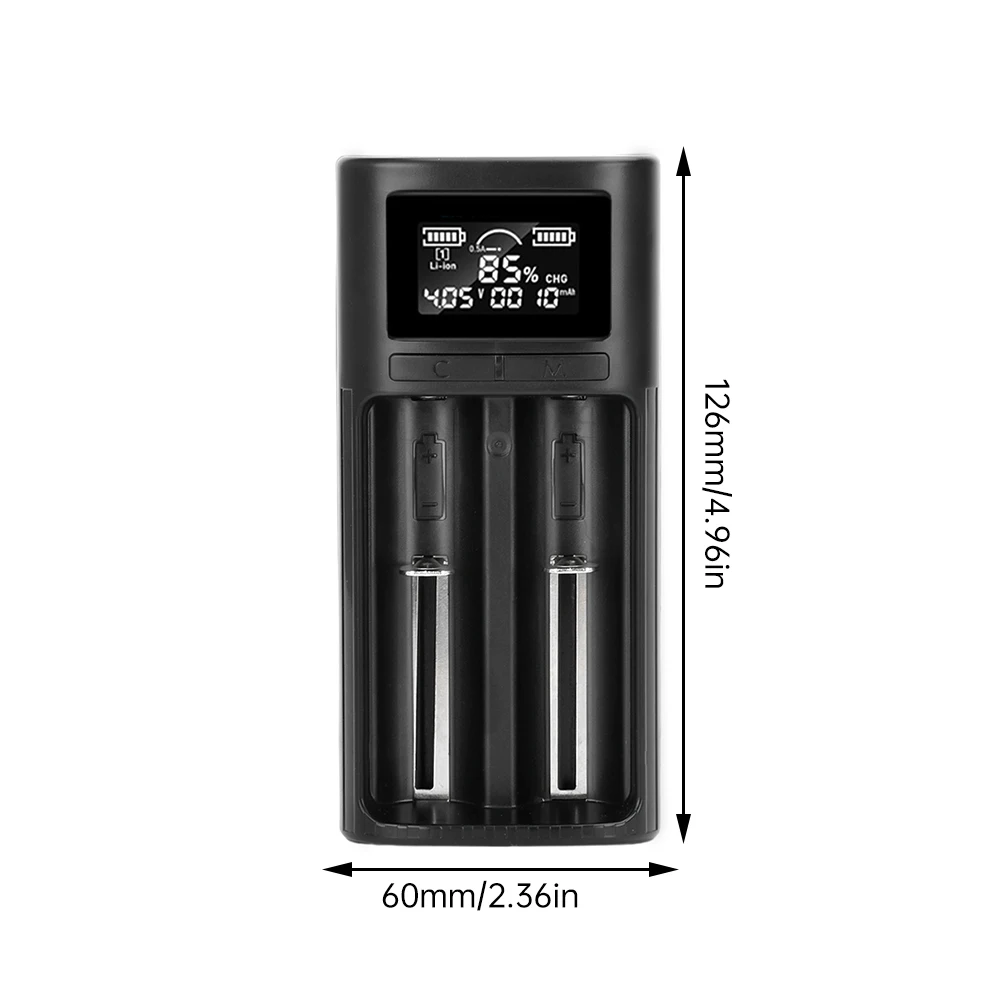 Universal 18650 21700 Li-ion Battery Charger LCD LCD Display Intelligent Digital Display Charger Ni-MH Ni-Cd Battery Typc-C