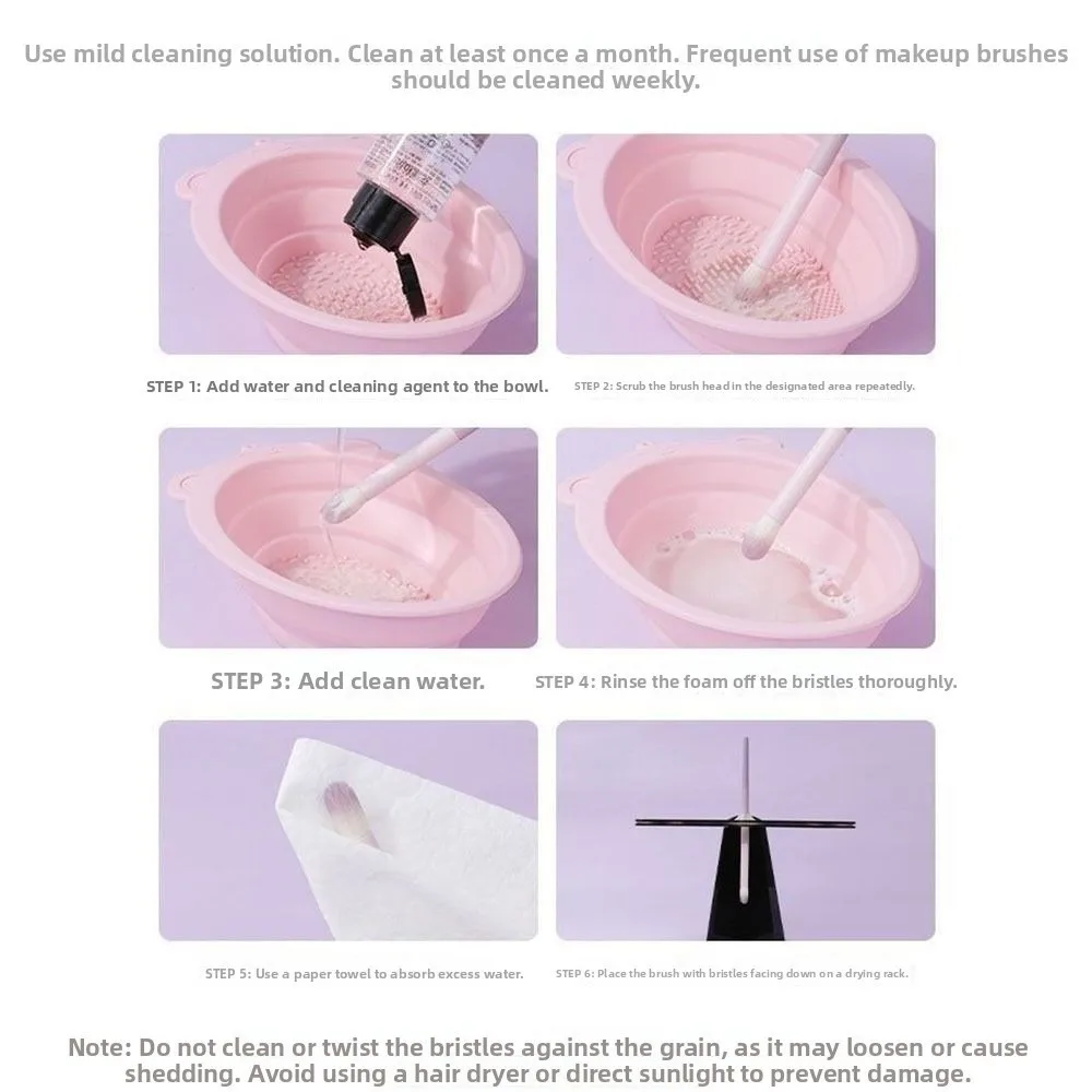 10Pcs Durable Super Soft Makeup Brush Set Synthetic Hair Easy to Clean Eye Shadow Brush Concealer Brush Foundation Blending Tool