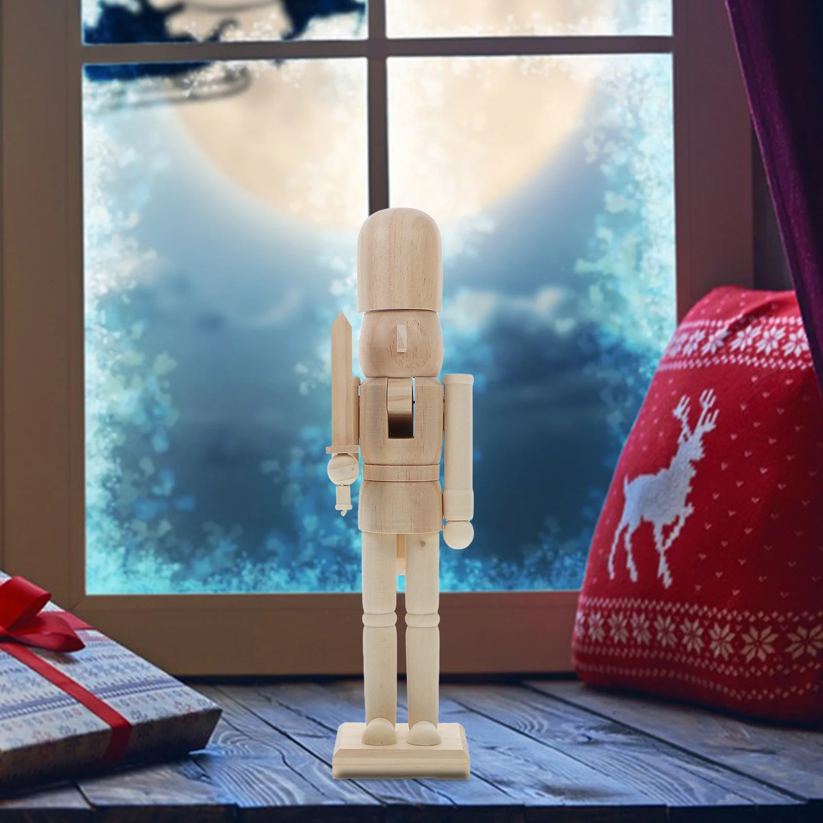 

Diy Wooden Nutcracker Kit Unpainted Blank Soldier Ornament For Christmas Decoration Home Coffee Shop Xmas Gift