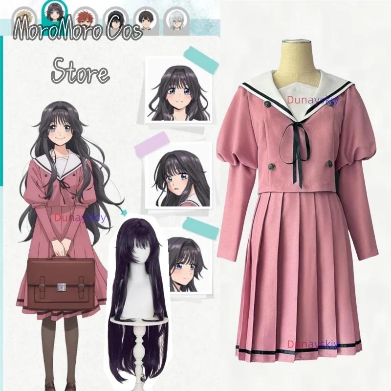 

Anime The Fragrant Flower Blooms with Dignity Waguri Kaoruko Cosplay Costume School Uniform Wig Woman Sexy Kawaii Leisure Suit